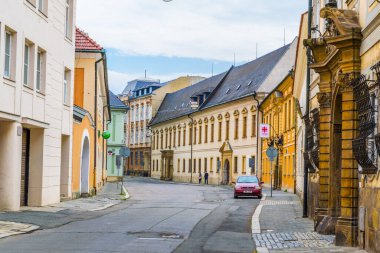 OLOMOUC, CZECH REPUBLIC, APRIL 16, 2016: View of a street in the old town of the czech city Olomouc.