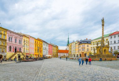 OLOMOUC, CZECH REPUBLIC, APRIL 16, 2016: View of the lower square in the czech city olomouc.
