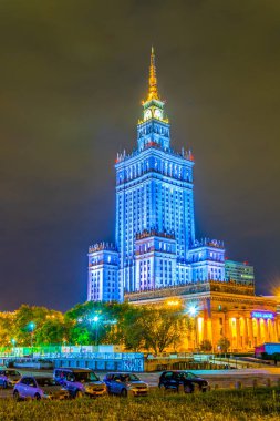 WARsaw, POLAND, AĞUSTOS 12, 2016: Varşova Kültür ve Bilim Sarayı