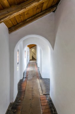 SALZBURG, AUSTRIA, 3 Temmuz 2016: Avusturya 'daki Hohensalzburg şatosunun içi.