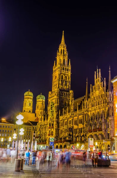 2015 New Town Hall Marienplatz Munich Dawn Bavaria Germany — 스톡 사진