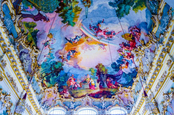 Munich Germany August 2015 Nyphenburg Palace Munich Has Rococo Frescoes — Stock Photo, Image