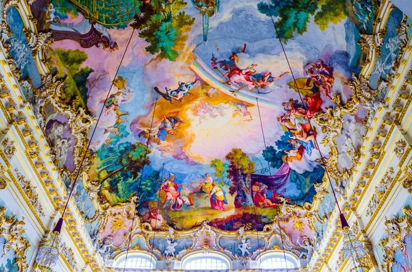 Munich Germany August 2015 Nyphenburg Palace Munich Has Rococo Frescoes — Stock Photo, Image