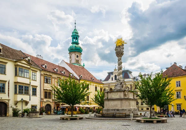 Sopron Hungary June 2016 Ter Main Square Hungarian City Sopron — Stock Photo, Image