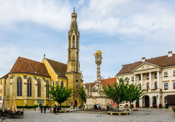 Sopron Maďarsko Června 2016 Ter Hlavní Náměstí Maďarském Městě Sopron — Stock fotografie