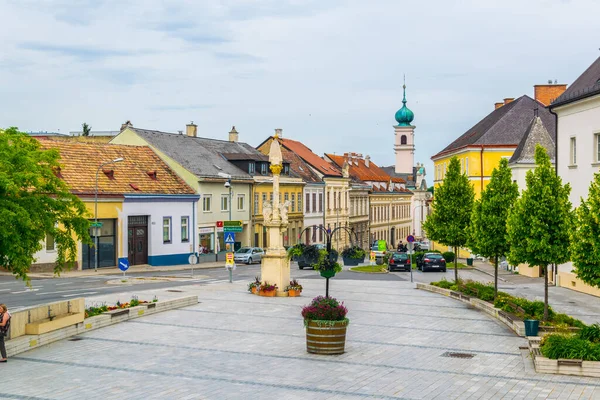 Eisenstadt Rakousko Června 2016 Pohled Náměstí Před Slavným Horským Kostelem — Stock fotografie