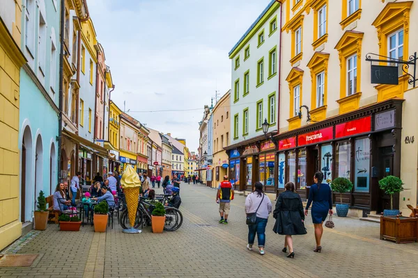 Kromeriz Czech Republic April 2016 View Shopping Street Czech City — Foto de Stock