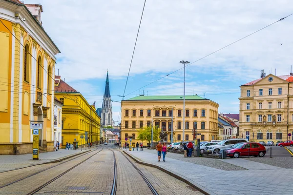 Olomouc Czech April 2016 View Street Central Czech City Olomouc — 图库照片