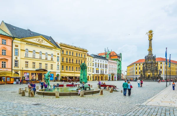 Olomouc Czech Republic April 2016 View Upper Square Czech City — Stok fotoğraf