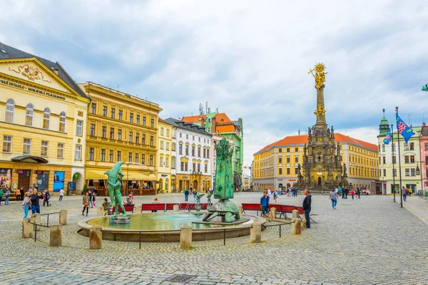 Olomouc Czech Org April 2016 View Upper Square Czech City — 图库照片