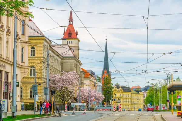 Olomouc Czech Org April 2016 View Street Central Czech City — 图库照片