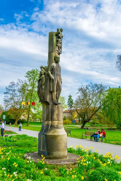 Olomouc Czech Republic April 2016 View Smetana Orchard Statue Czech — 스톡 사진
