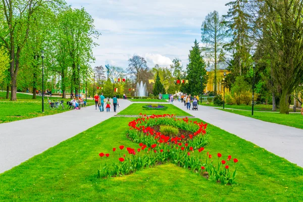 Olomouc Czech Republic April 2016 View Smetana Orchard Czech City — Foto de Stock