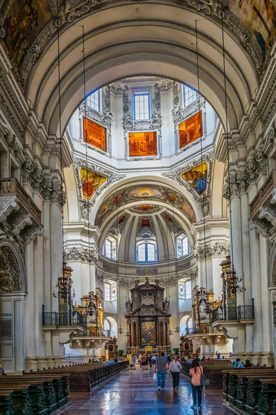 Salzburg Ausztria 2016 Július Salzburgi Katedrális Belseje — Stock Fotó