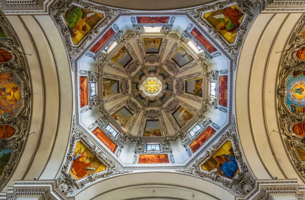 Salzburg Austria July 2016 Ceiling Salzburg Cathedral — Stock Fotó