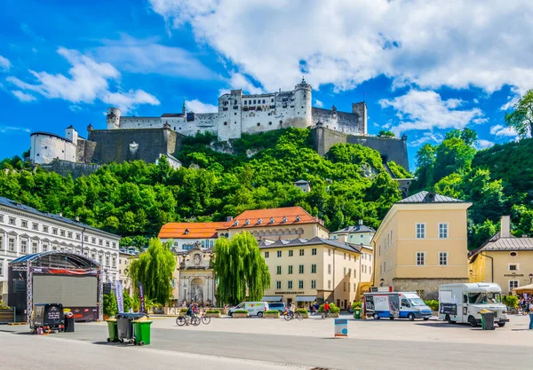 Salzburg Austria July 2016 Festung Hohensalzburg Fortress Viewed Kapitelplatz Central — Stock Photo, Image