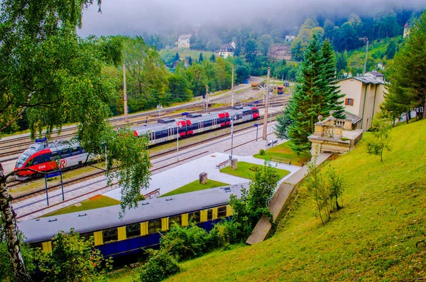 Semmering Austria October 2015 View Main Train Station Austrian City — стокове фото