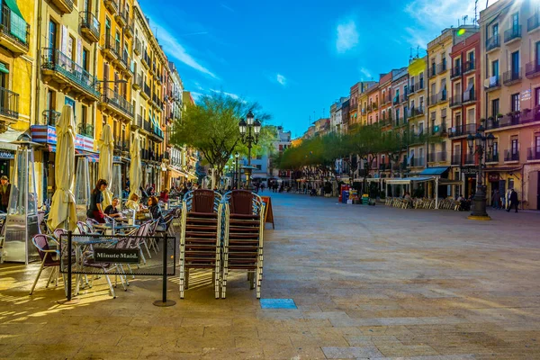 Tarragona Spain December 2015 Place Font One Main Squares Spanish — Stock Fotó