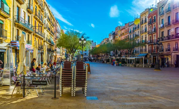 Tarragona España Diciembre 2015 Place Font Una Las Principales Plazas — Foto de Stock