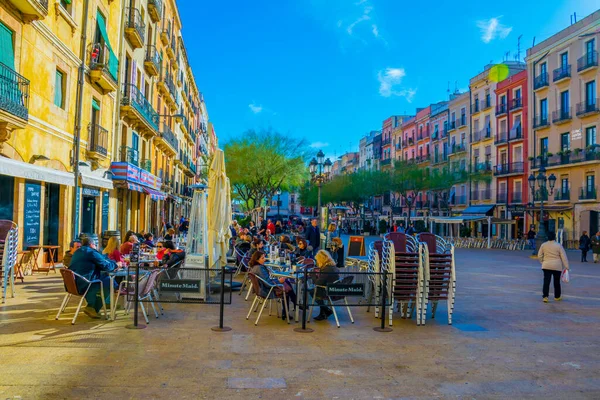 Tarragona Spain December 2015 Place Font One Main Squares Spanish —  Fotos de Stock