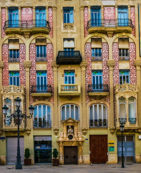 Valencia Spain December 2015 View Beautiful Facade Ancient House Situated — Stock Fotó