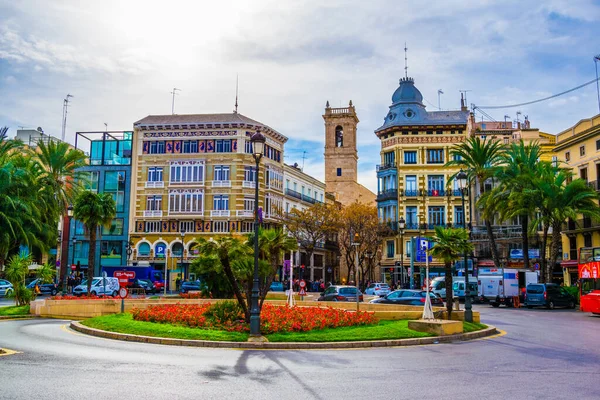 Valencia Spain December 2015 View Plaza Reina Square Valencia Winter — Fotografia de Stock