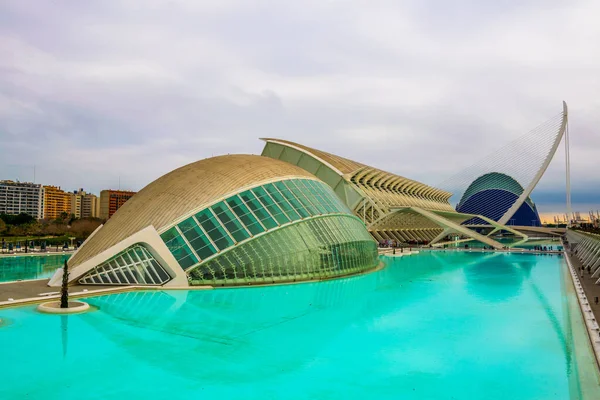 Valencia Spain December 2015 Hemisferic Imax Cinema Planetarium City Arts — Fotografia de Stock