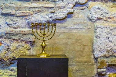 CORDOBA, SPAIN, JANUARY 8, 2016: view of interior of the old synagogue situated in the spanish city cordoba clipart