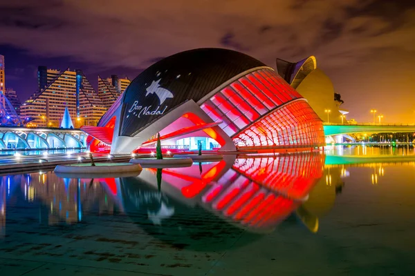 Valencia Espanha Dezembro 2015 Vista Palau Les Arts Reina Sofia — Fotografia de Stock