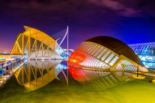 Valencia Espanha Dezembro 2015 Hemisferic Imax Cinema Planetarium City Arts — Fotografia de Stock