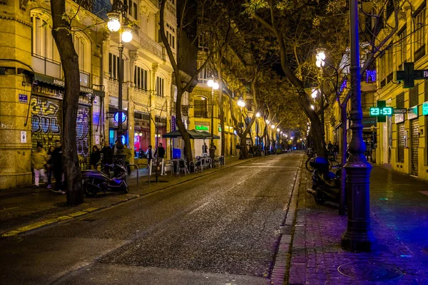 Valencia Spain December 2015 People Walking Narrow Street Old Town — Stock Photo, Image