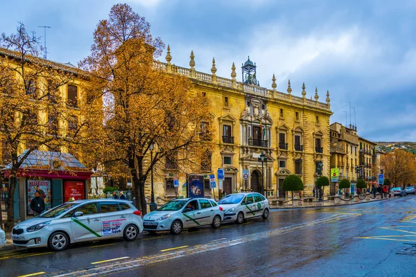 Granada Spain January 2016 People Strolling Center Old Town Granada — Stockfoto