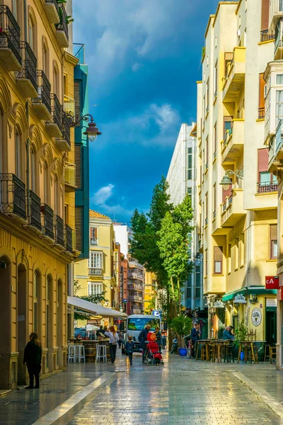 Malaga España Enero 2016 Vista Una Calle Estrecha Centro Histórico — Foto de Stock