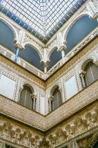 Sevilla Spanien Januar 2016 Detail Schöner Geschnitzter Ornamente Inneren Des — Stockfoto