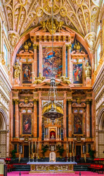 Cordoba Espagne Janvier 2016 Vue Autel Catholique Cathédrale Mezquita Dans — Photo