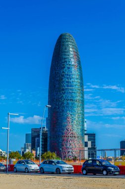 BARCELONA, İspanya, 26 Ekim 2014 Torre Agbar, İspanya