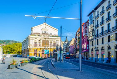 BILBAO, İspanya, 29 Ekim 2014: İspanya 'nın Bilbao kentindeki Arriaga tiyatrosu