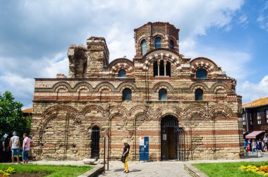 NESEBAR, BULGARIA, 17 HAZİRAN 2015: Nesebar - İsa Pantokratörü - UNESCO Dünya Mirası Bölgesi.