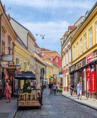 ZAGREB, CROATIA, JULY 28, 2015: Radiceva street is one of the most beautiful streets in Zagreb.