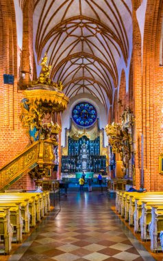 STOCKHOLM, SWEDEN, 18 AĞUSTOS 2016 Storkyrkan Stockholm İçişleri