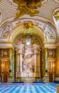 STOCKHOLM, SWEDEN, AĞUSTOS 18 Ağustos 2016: Slottskyrkan 'ın İçi - Stockholm, İsveç' teki kraliyet şapeli