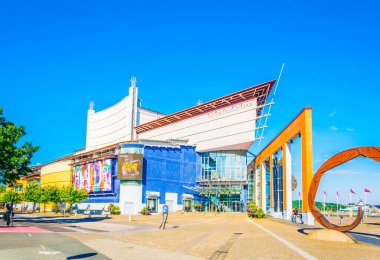 GOTEBORG, SWEDEN, 25 AĞUSTOS 2016: İsveç 'teki gotik opera binasının manzarası