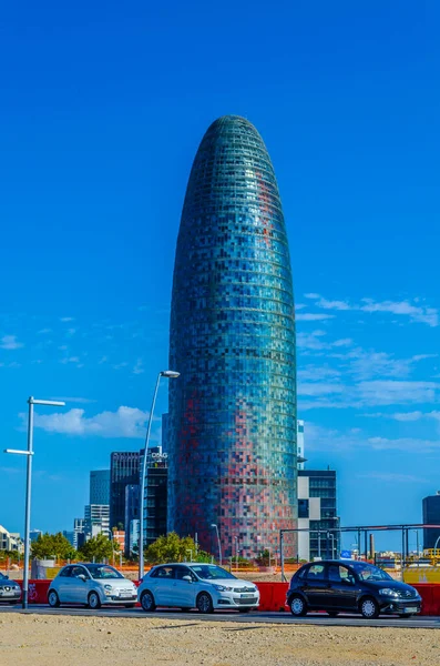 Barcelona Espanha Outubro 2014 Torre Agbar Barcelona Espanha — Fotografia de Stock