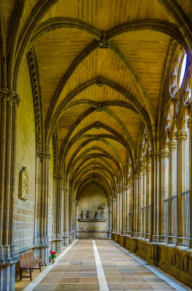 Pamplona Spanje Oktober 2014 Corridor Van Klooster Deel Van Kathedraal — Stockfoto