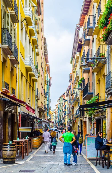 Pamplona Spain October 2014 People Strolling Street Pamplona Spain — Stockfoto