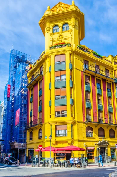 Bilbao Spain October 2014 Colorful Houses Street Bilbao Spain — Stock Photo, Image