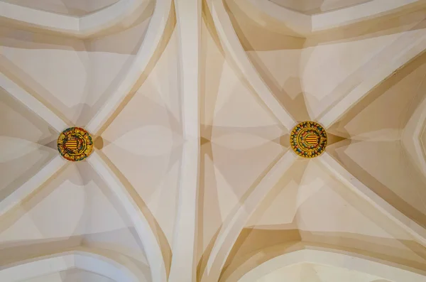 Zaragoza Spain November 2014 Decorated Ceiling Aljaferia Palace Zaragoza Spain — Stock Photo, Image