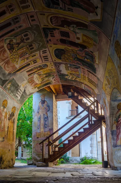 Bachkowo Bułgaria Lipiec 2015 Detal Pięknej Grafiki Klasztoru Bachkovo Bułgarii — Zdjęcie stockowe