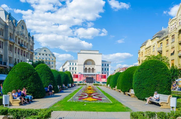 Timisoara Romania July 2015 Victory Square Piata Victoriei Timisoara Long — Stockfoto