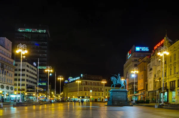 Zagreb Croatia July 2015 Ban Jelacic Square Trg Bana Jelacica — 图库照片